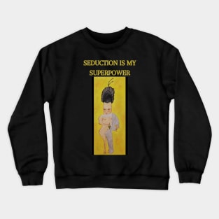 funny man in ancient times baroque style in a party Crewneck Sweatshirt